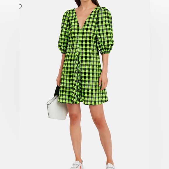 Ganni Dresses & Skirts - GANNI Seersucker Gingham Mini Dress